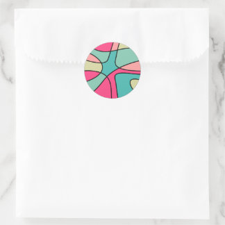 Round Colour Abstract 160422(04) Classic Round Sticker