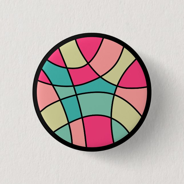 Round Colour Abstract 160422(06) 1 Inch Round Button (Front)