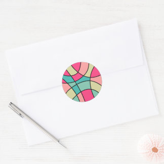 Round Colour Abstract 160422(06) Classic Round Sticker