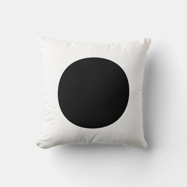Round Colours - White and Black (Alternate sides) Throw Pillow (Front)