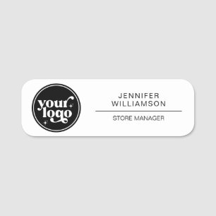 Round Company Logo & Employee Name Tag