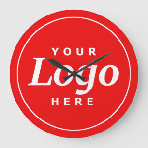 Round Company Logo Large Clock