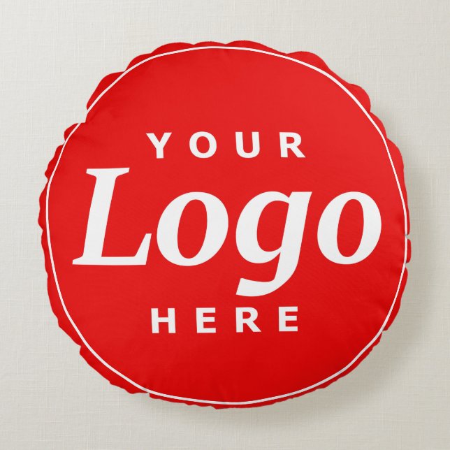 Round Company Logo Pillow (Front)