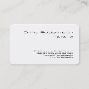 Round Corner Black White Charming Business Card