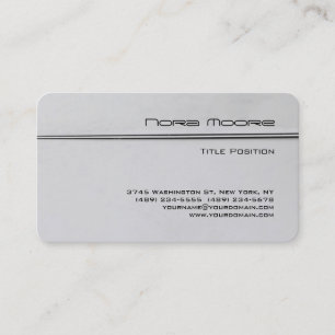 Round Corner Silver Grey Professional Business Card