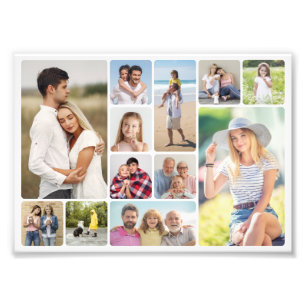Round Corners 12 Photo Collage Photo Enlargement Print