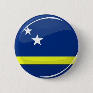 Round Curacao flag 2 Inch Round Button