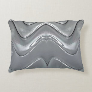 Round cushion silver platinum