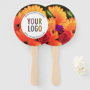 Round Custom Hand Held Fan with Your Logo & Photo