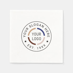 Round Custom Logo Business Branded  Napkin
