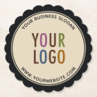Round Custom Pulpboard Paper Coasters Company Logo