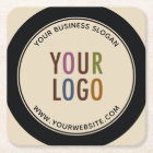 Round Custom Pulpboard Paper Coasters Company Logo