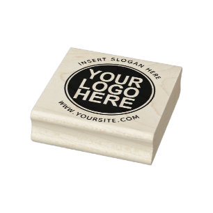 Round Custom Your Business Logo Rubber Stamp