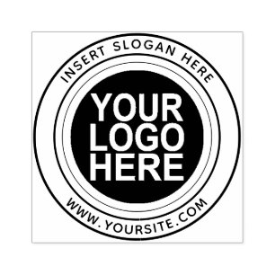 Round Custom Your Company Logo Rubber Stamp