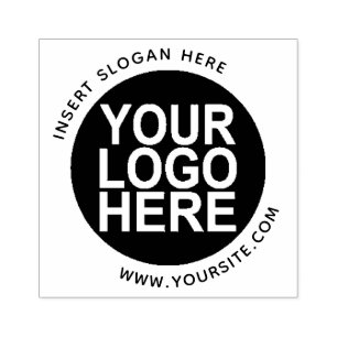 Round Custom Your Company Logo Rubber Stamp