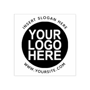 Round Custom Your Company Logo Rubber Stamp