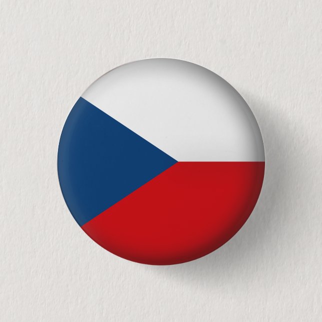 Round Czech Republic 1 Inch Round Button (Front)