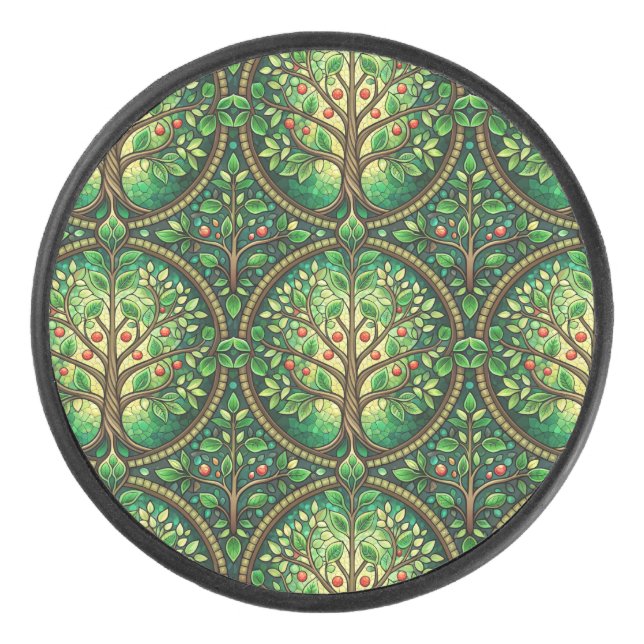 Round decorative object featuring a vibrant  (Devant)