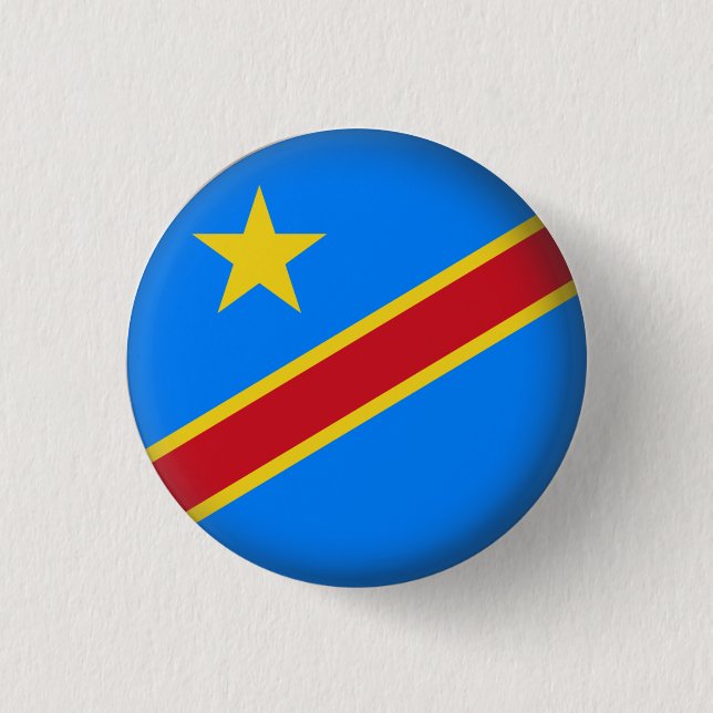 Round Democratic Republic of Congo 1 Inch Round Button (Front)