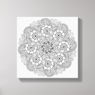 Round Design Doodle 6 Canvas Print