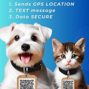 Round Dog Tag QR Code