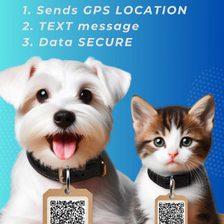 Round Dog Tag QR Code