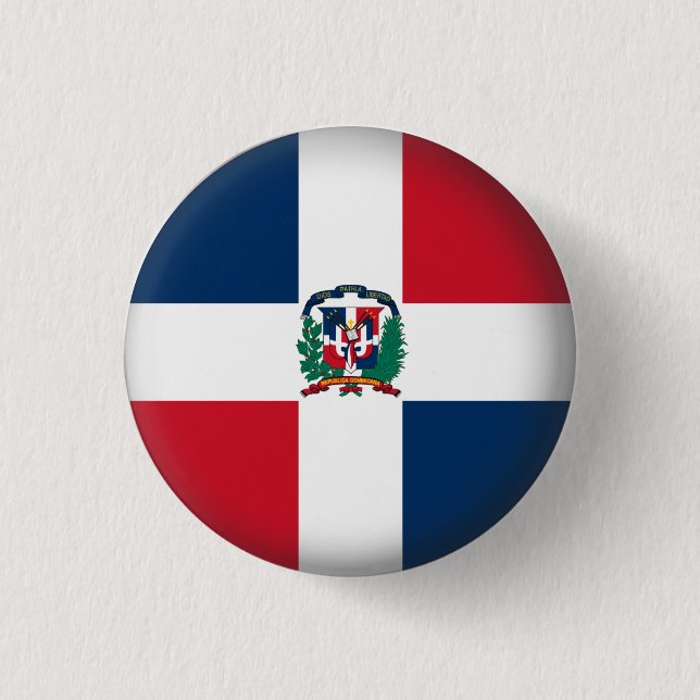 Round Dominican Republic 1 Inch Round Button (Front)