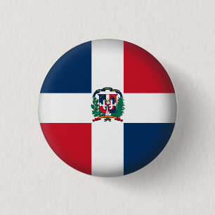 Round Dominican Republic 1 Inch Round Button