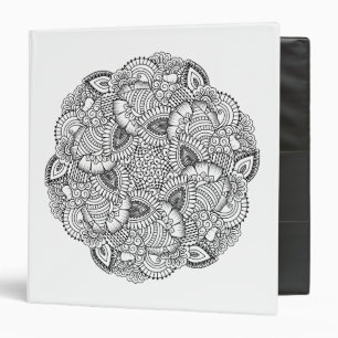 Round Doodle Design Binder