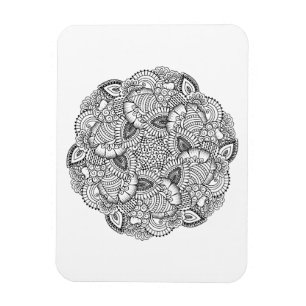 Round Doodle Design Magnet