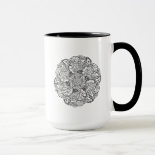 Round Doodle Design Mug