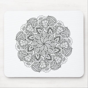 Round Doodle Mouse Pad