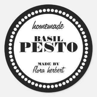 Round Dot Frame Jar Label Template