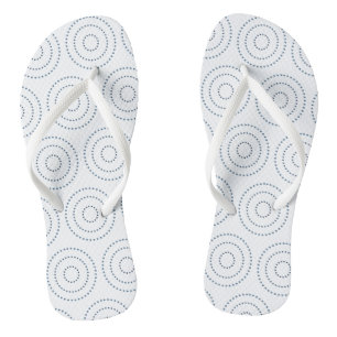 Round dotted gradient art flip flops