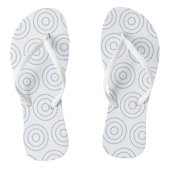 Round dotted gradient art flip flops (Footbed)
