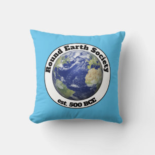 round earth society throw pillow