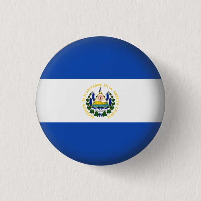 Round El Salvador 1 Inch Round Button (Front)