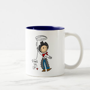 Round Em Up Cowboy Tshirts and Gifts Two-Tone Coffee Mug