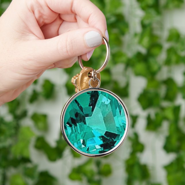 Round Emerald Keychain (Hand)
