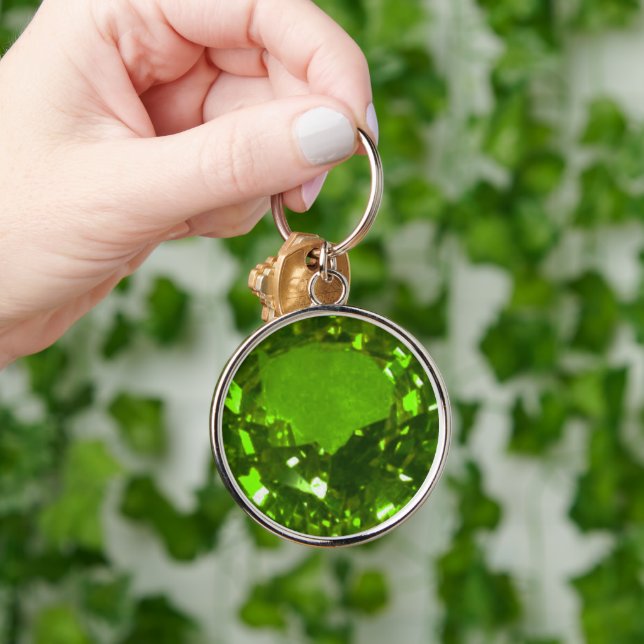 Round Emerald Keychain (Hand)