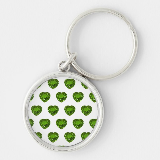 Round Emerald Keychain (Front)