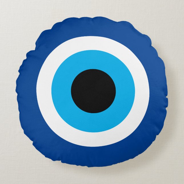 Round Evil Eye throw pillow (Front)