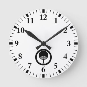 Round fan in circle clock