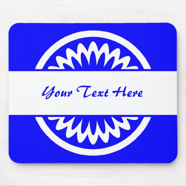 Round Flower - Blue Mouse Pad (Front)