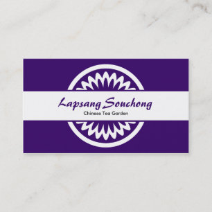 Round Flower - Deep Purple Business Card