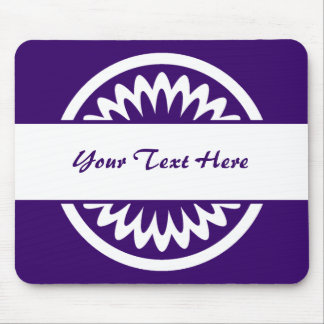 Round Flower - Deep Purple Mouse Pad