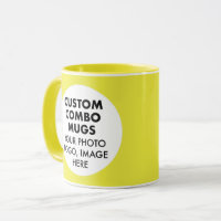 Round Frame 2 x Photo Logo Yellow Custom Combo