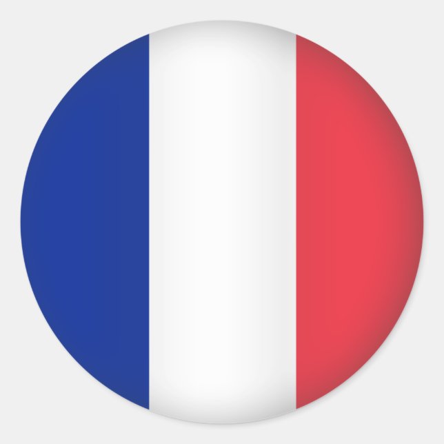 Round France Classic Round Sticker (Front)