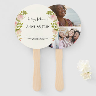 Round Funeral Program Fan