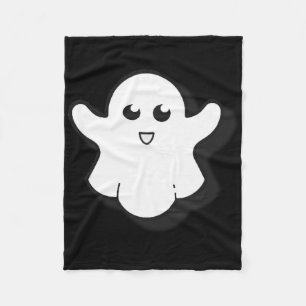 Round Ghost Cute Ghost Halloween Spooky Season  Fleece Blanket